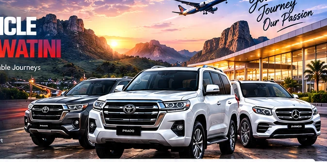 Premium rental SUVs in scenic setting